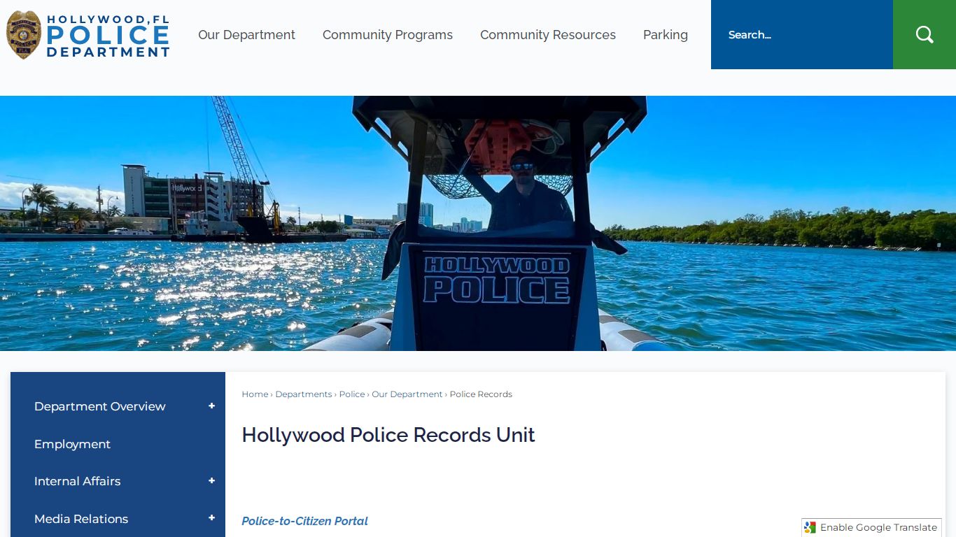 Hollywood Police Records Unit | Hollywood, FL - Official Website